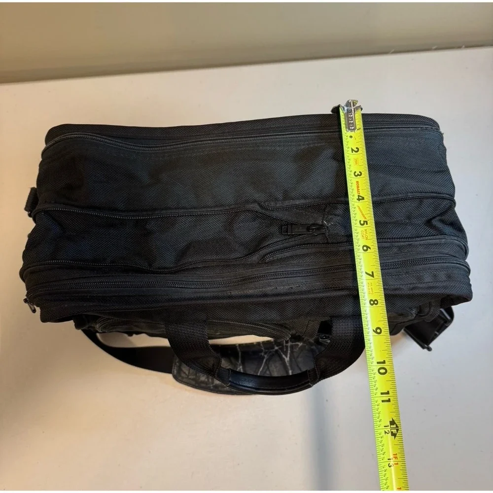 Tumi Black‎ Alpha Ballistic Expandable Organizer Laptop Messenger Bag Briefcase